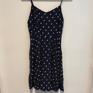 Navy Blue Polka Dot Dress